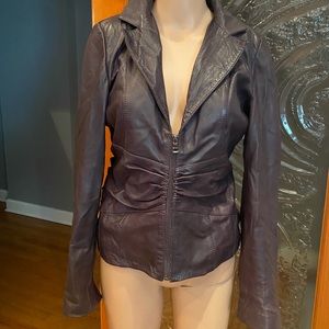 Purple guess leather jacket